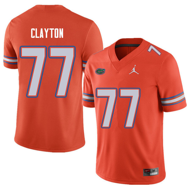 Jordan Brand Men #77 Antonneous Clayton Florida Gators College Football Jerseys Sale-Orange